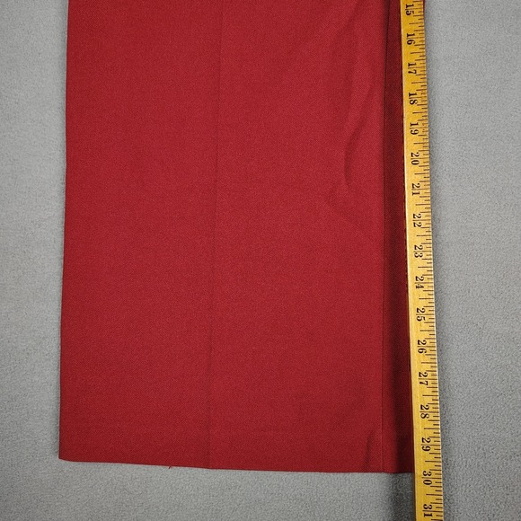 Vintage Levis Wide Leg Trouser Women 18 Maroon Slacks 70s Mom Pants Casual Bare - Picture 2 of 14